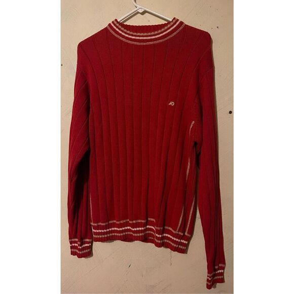 Vintage Pendleton Woolen Mills Red Striped Ribbed Sweater M made in Japan Ram lo - Picture 2 of 7